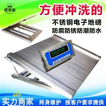 YJH-SCSRS485联网地磅不锈钢防水落地上衡超低台面
