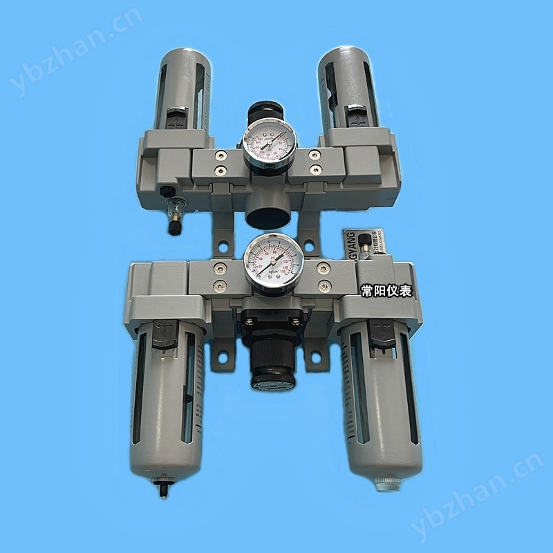 气源三联件 DN25 过滤调压润滑一体无管连接