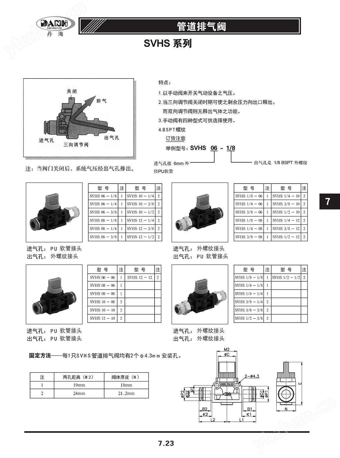 韓國DANHI丹海SVHS管道排氣閥