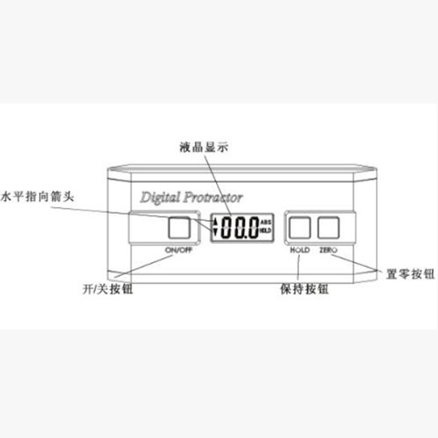 磁性数显角度仪(中西器材） 型号:ZXDP-360库号：M412337